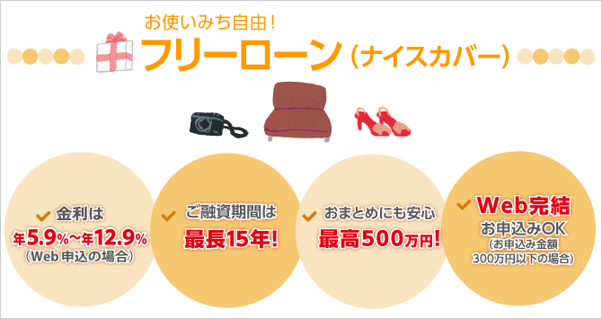 お使いみち自由!フリーローン(ナイスカバー)