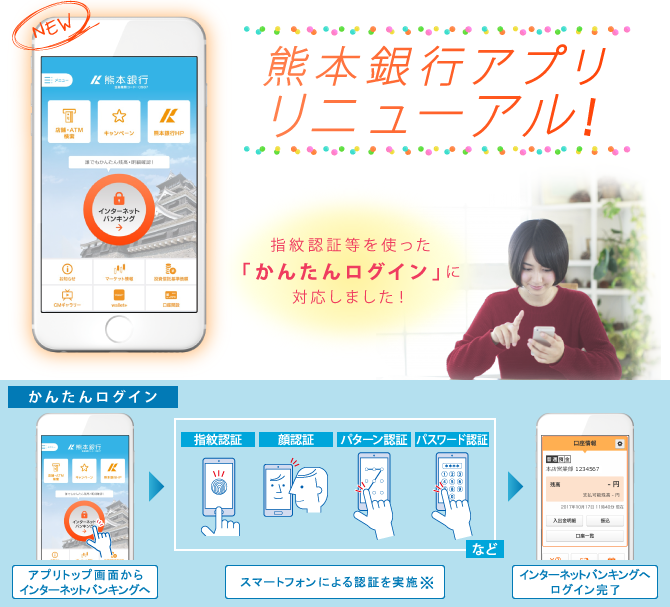 熊本銀行アプリリニューアル
