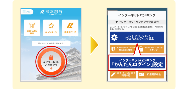 かんたんログイン設定方法1