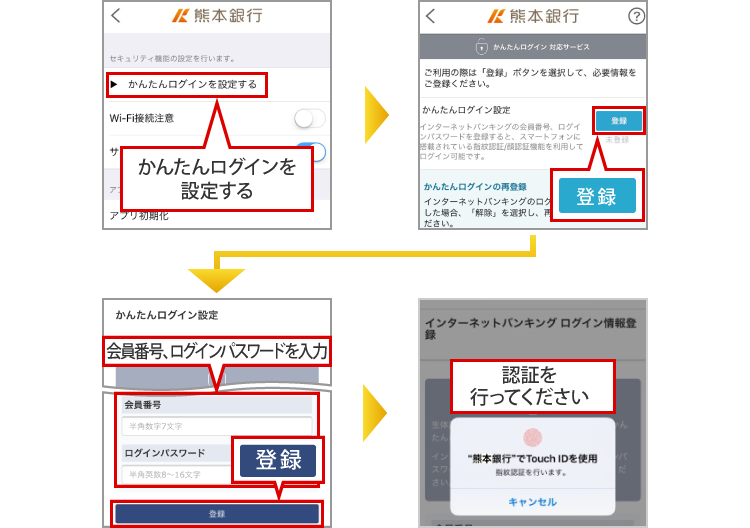 かんたんログイン設定方法2