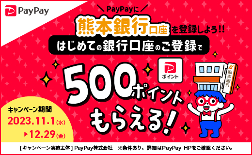 はじめての銀行口座の登録で500PayPayポイントもらえる!