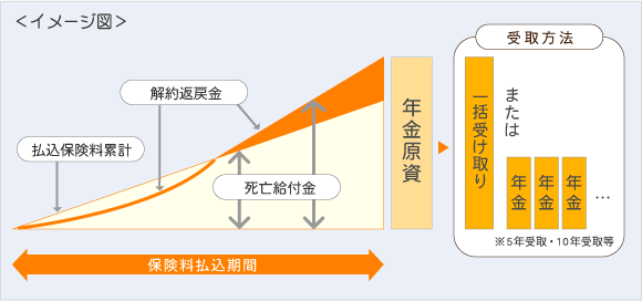 【イメージ図】平準払定額個人年金保険