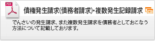 債権発生請求（債務者請求）・複数発生記録請求