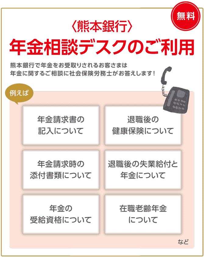 年金相談デスクのご案内