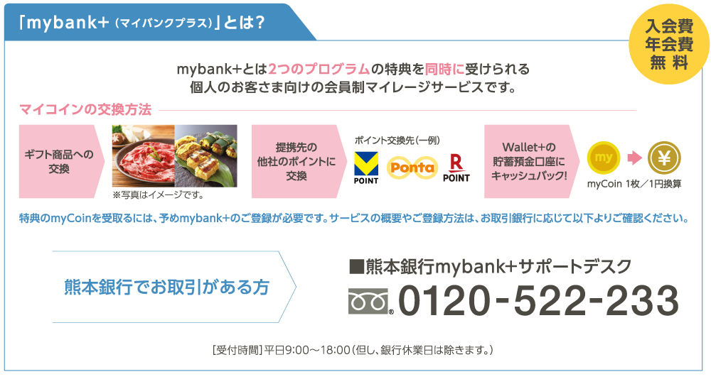 「mybank+」（マイバンクプラス）についてはこちら