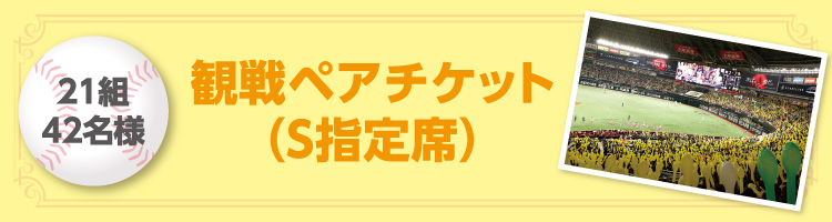 180組360名様 観戦ペアチケット(S指定席)