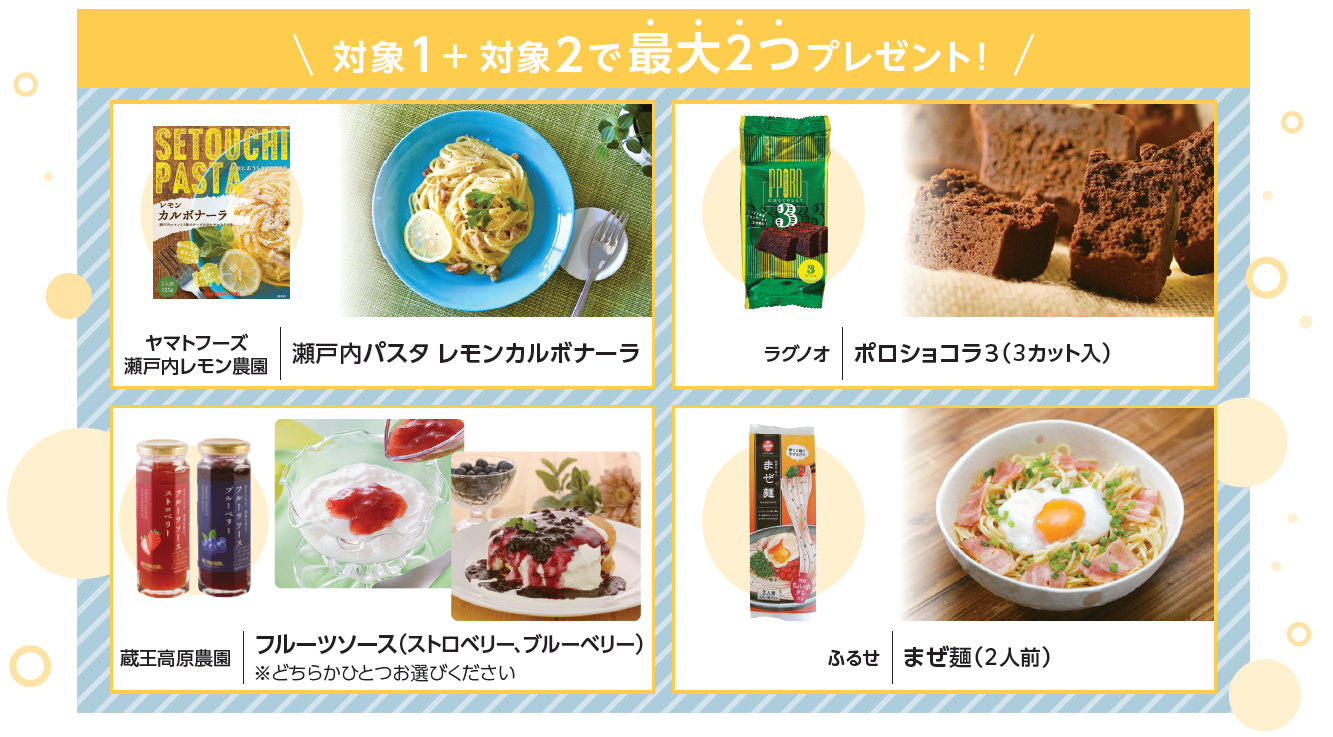 景品特典4つ