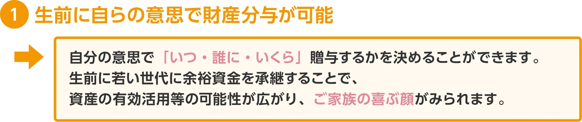 生存贈与のメリット