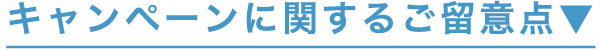 キャンペーンに関するご留意点▼